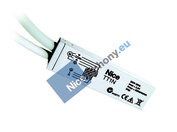 Nice TT2N - modul pre ovládanie 230V motora roliet, markíz atď cez internet prostredníctvom počítaču alebo telefónu alebo diaľkovým ovládačom Nice